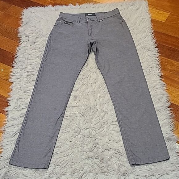 Brax Cooper fancy regular fit gray polyester, viscoe stretch pants - Picture 1 of 8